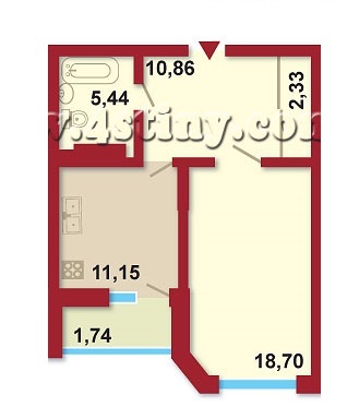 1-комнатная 50.25 м² в ЖК Метрополия Дарница от застройщика, Киев