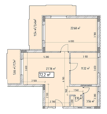 2-кімнатна 72.2 м² в КБ Brownie House від 35 500 грн/м², Київ