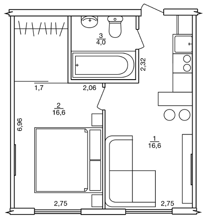 2-комнатная 37.2 м² в ЖК Воробьевы горы от 15 510 грн/м², Харьков