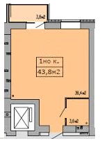 1-кімнатна 43.8 м² в ЖК Добробут від забудовника, Дніпро