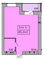 1-кімнатна 45 м² в ЖК Добробут від забудовника, Дніпро