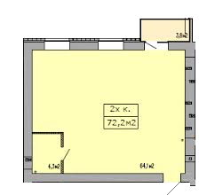 2-комнатная 1 м² в ЖК Добробут от застройщика, Днепр