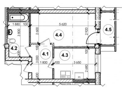 1-комнатная 39.07 м² в ЖК Орельская надежда от 11 500 грн/м², с. Партизанское