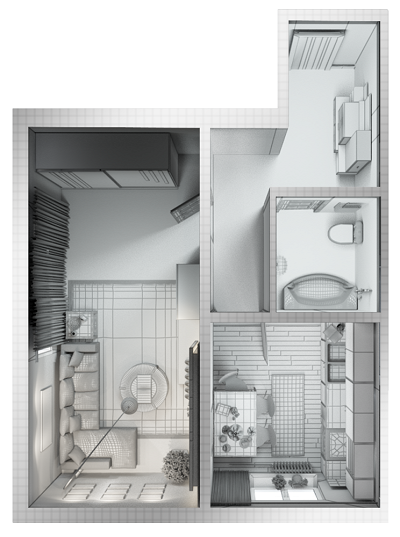 1-комнатная 39.4 м² в ЖК Сабуровский от застройщика, Харьков