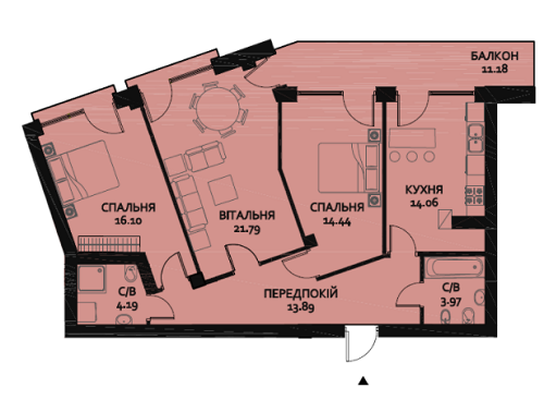 3-комнатная 91.04 м² в ЖД Вилла Швейцария от 35 680 грн/м², Львов