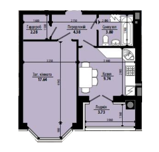 1-комнатная 41.57 м² в ЖК Green Life-2 от застройщика, г. Ирпень