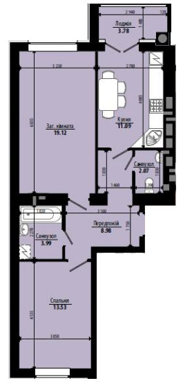 2-кімнатна 62.56 м² в ЖК Green Life-2 від 13 650 грн/м², м. Ірпінь