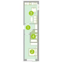 1-комнатная 41.6 м² в ЖК Гостомельские липки от застройщика, пгт Гостомель