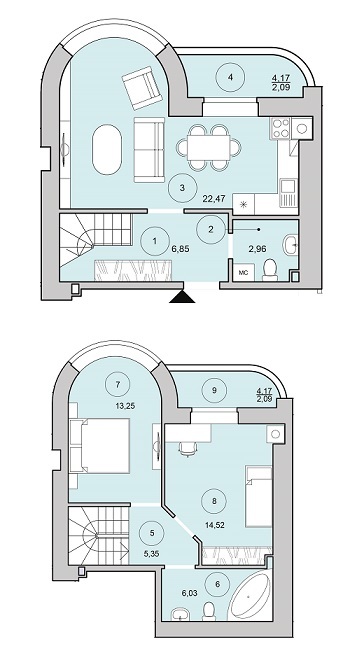 Двухуровневая 75.7 м² в ЖК Cherry Town от 12 500 грн/м², г. Вишневое