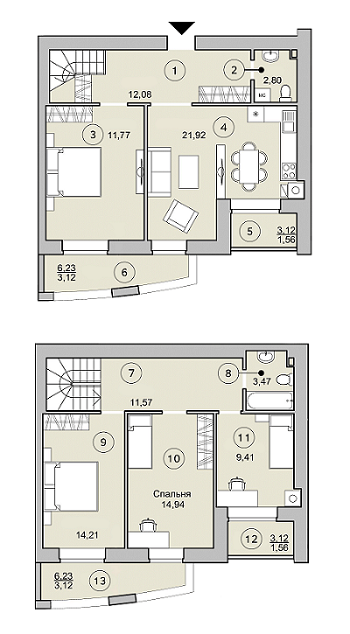 Дворівнева 110.69 м² в ЖК Cherry Town від 13 500 грн/м², м. Вишневе