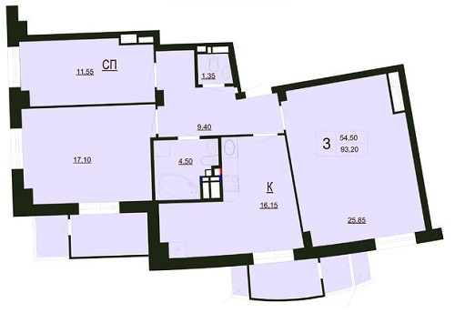 3-кімнатна 93.2 м² в ЖК Park Tower від забудовника, Вінниця