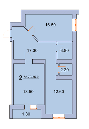 2-комнатная 72.7 м² в ЖК на ул. Новая, 31А, 31Б от 13 000 грн/м², г. Борисполь
