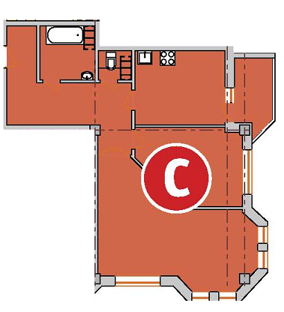 2-комнатная 66.33 м² в ЖК Новый Город от 28 400 грн/м², Херсон