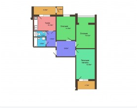 3-комнатная 93.97 м² в ЖК на ул. Параджанова, 9 от застройщика, с. Россошенцы