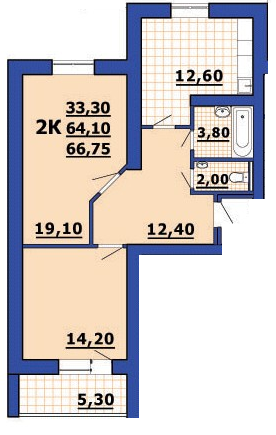 2-кімнатна 66.75 м² в ЖК на просп. 200-річчя Херсону, 36 від 10 000 грн/м², Херсон