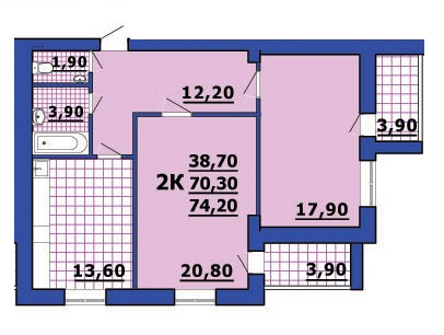 2-кімнатна 74.2 м² в ЖК на просп. 200-річчя Херсону, 36 від 10 000 грн/м², Херсон