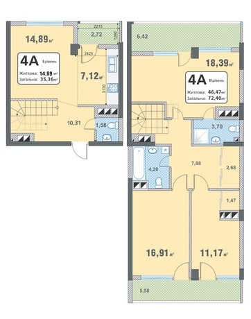 5+ комнат 107.66 м² в ЖК Богатырский от застройщика, Киев