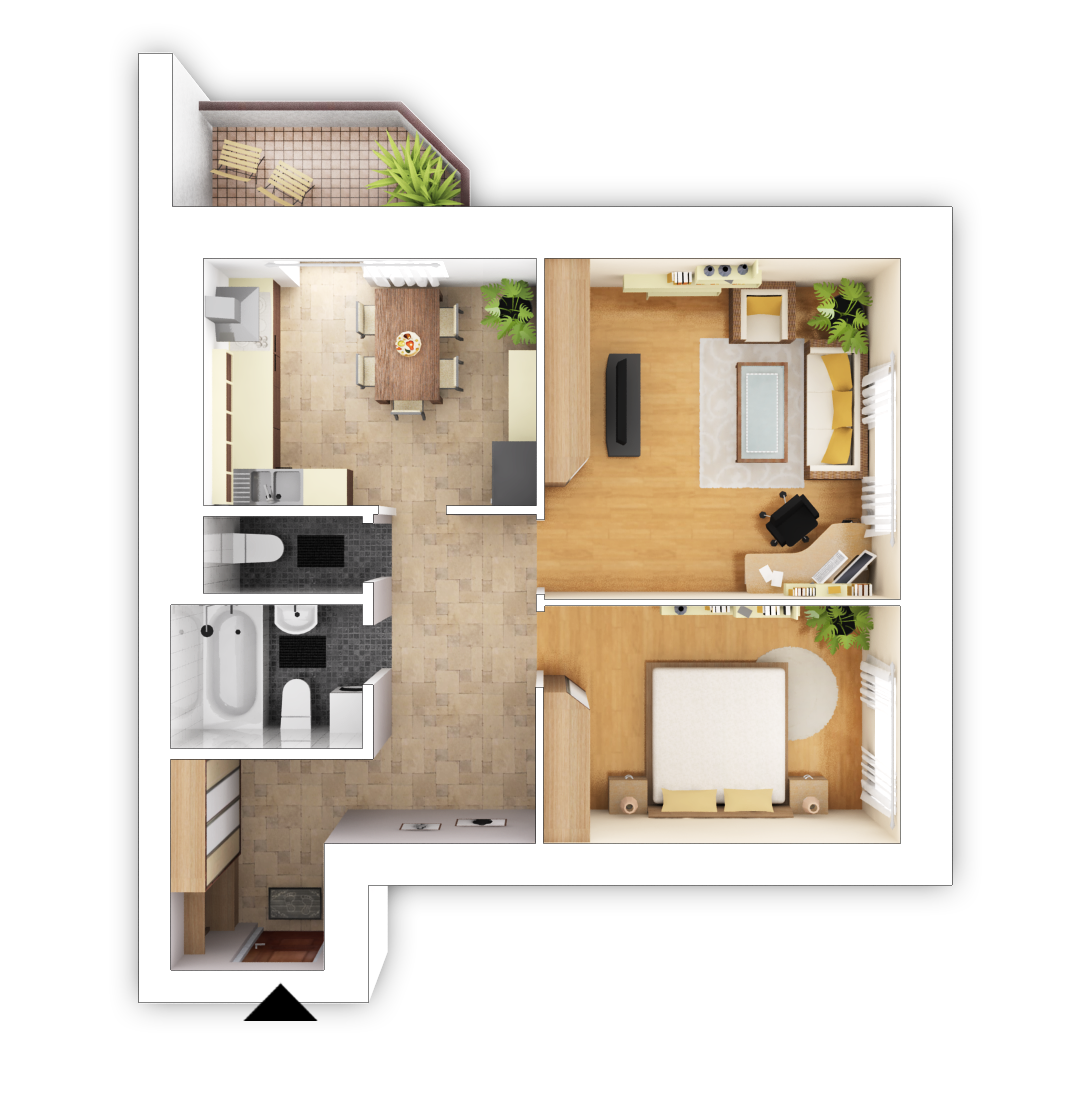 2-комнатная 58.95 м² в ЖК Петровский квартал от 15 000 грн/м², с. Святопетровское