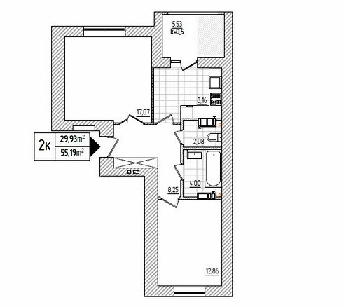 2-кімнатна 58.6 м² в ЖК Акварелі-2 від 14 000 грн/м², м. Вишневе