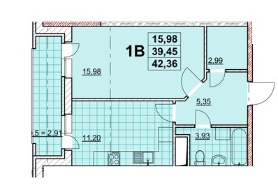 1-кімнатна 42.36 м² в ЖК Дмитрівський від 16 240 грн/м², Одеса