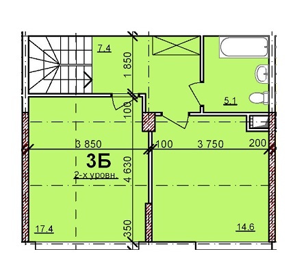 3-комнатная 88.78 м² в ЖК Балковский от застройщика, Одесса