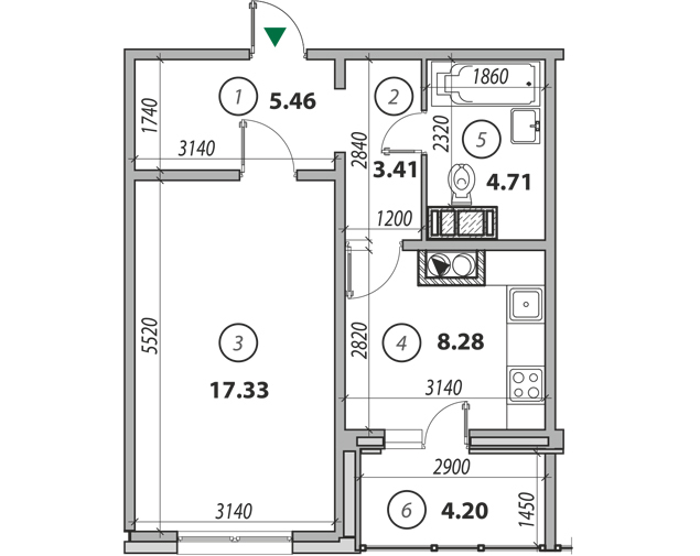 1-кімнатна 43.39 м² в ЖК Welcome Home на Садовій, 45Б від 13 000 грн/м², м. Ірпінь
