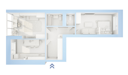 2-комнатная 61.78 м² в ЖК Фаворит от застройщика, г. Ирпень