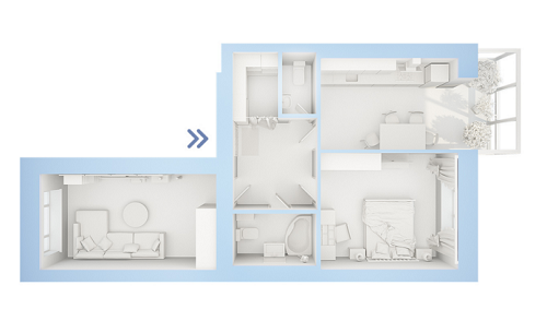 2-комнатная 63.16 м² в ЖК Фаворит от застройщика, г. Ирпень