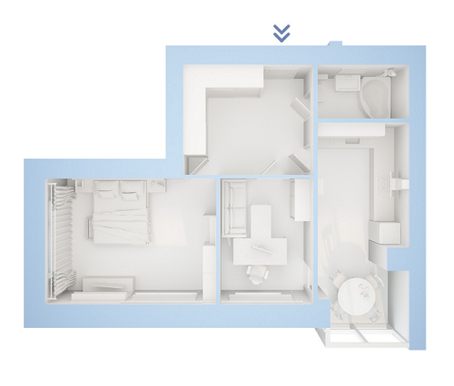 2-комнатная 55.2 м² в ЖК Фаворит от застройщика, г. Ирпень