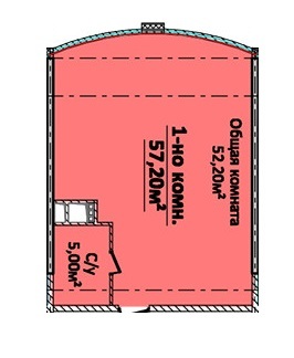 1-кімнатна 57.2 м² в ЖК Новий берег від 27 950 грн/м², Одеса