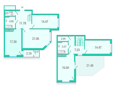 5+ комнат 124.67 м² в ЖК Гвардейский от застройщика, Киев