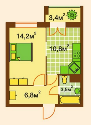 1-кімнатна 38.7 м² в ЖК ЖК на вул. Університетська, 1Т/1 від забудовника, м. Ірпінь