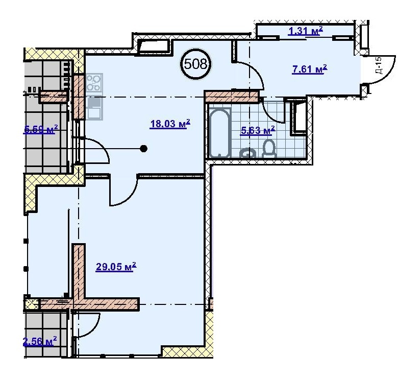 1-комнатная 67.14 м² в ЖК Новодворянский от застройщика, Днепр