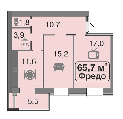 2-кімнатна 65.7 м² в ЖК Дніпровська Брама від 10 900 грн/м², смт Слобожанське