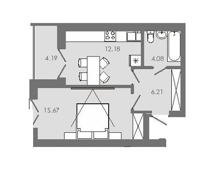 1-кімнатна 40.23 м² в ЖК Avalon 5 від 13 700 грн/м², Вінниця