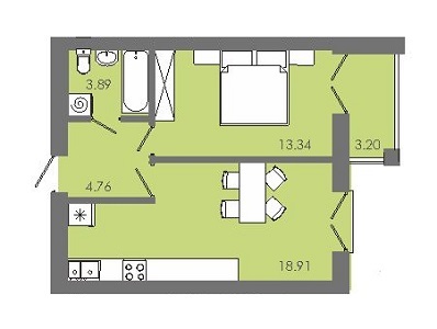 1-кімнатна 41.86 м² в ЖК Avalon 5 від 13 700 грн/м², Вінниця