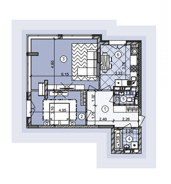 2-кімнатна 72.81 м² в ЖК Deluxe від забудовника, Львів