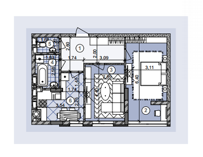 2-комнатная 58.77 м² в ЖК Deluxe от застройщика, Львов