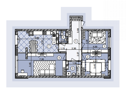 3-комнатная 91.1 м² в ЖК Deluxe от застройщика, Львов