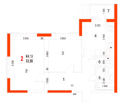 2-комнатная 64.13 м² в ЖК Берегиня от 15 200 грн/м², г. Вышгород