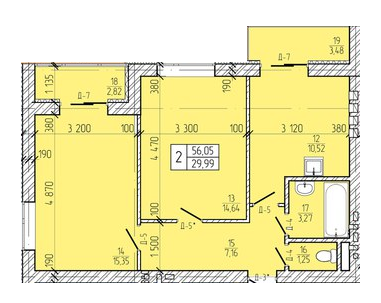 2-комнатная 56.05 м² в ЖК Летичівська Брама от 10 800 грн/м², пгт Летичев