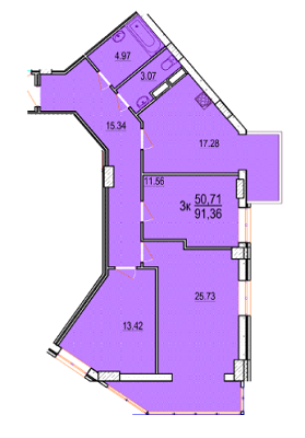 3-кімнатна 91.36 м² в ЖК Pirogovsky від 15 000 грн/м², Вінниця