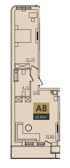 2-комнатная 63.45 м² в КД Graf от 46 160 грн/м², Одесса