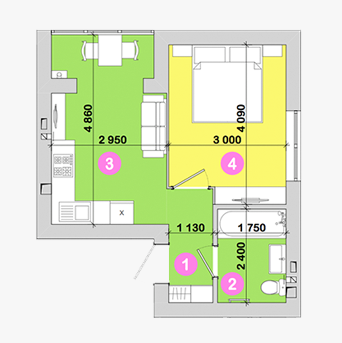 2-кімнатна 25.3 м² в ЖК Петрівське містечко від 11 500 грн/м², с. Святопетрівське