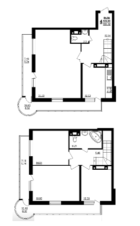 5+ комнат 151.12 м² в ЖК на ул. Семена Палия (Днепропетровская дорога) / ул. Высоцкого от 14 660 грн/м², Одесса