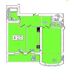 2-кімнатна 84.53 м² в ЖК Перемога від 30 150 грн/м², Одеса