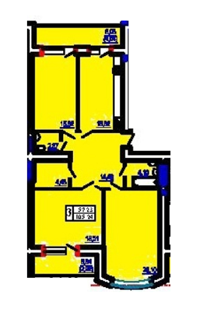 3-комнатная 105.24 м² в ЖК Победа от 28 850 грн/м², Одесса