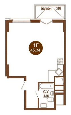 1-комнатная 45.34 м² в ЖК Лайтхаус от 23 000 грн/м², Днепр