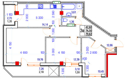 3-комнатная 79.62 м² в ЖК Особняк-К от 16 500 грн/м², Винница