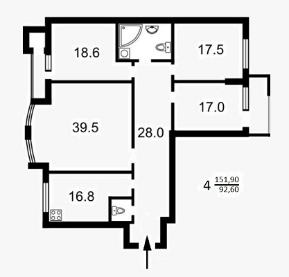 5+ комнат 151.9 м² в ЖК на ул. Гоголевская, 43 от 49 470 грн/м², Киев